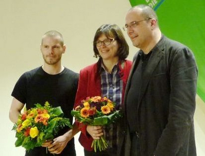 v.l.n.r. Andreas Mittelstädt, Bettina Herlitzius und Marc Peters